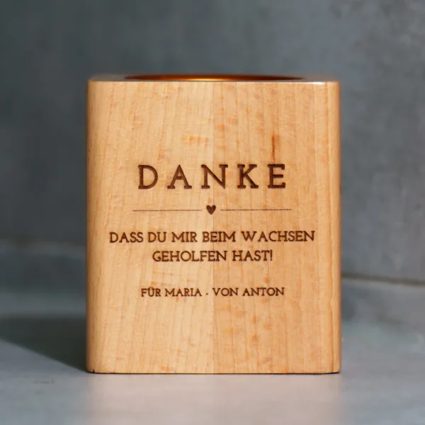 Abschied | Für Tagesmutter, Erzieherin oder Lehrerin | Personalisierter Holzblumentopf – Bild 3